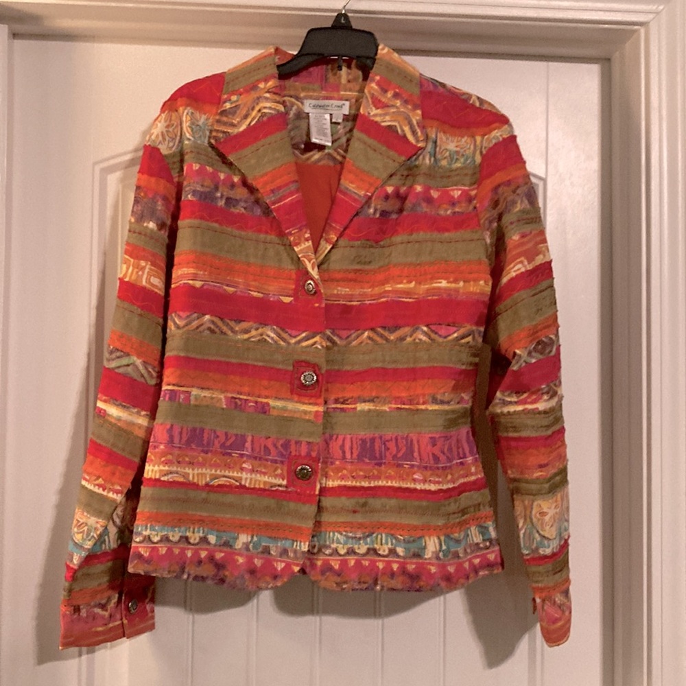 Multi colors lined vintage jacket